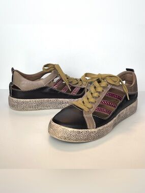 L'ATISTE by Spring Step Porscha Leather Cutout Sneakers Women’s EU 37 US 6.5-7
